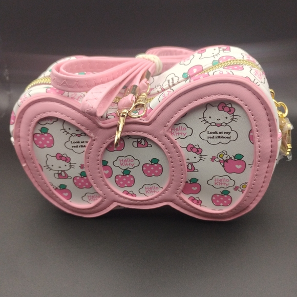 Hello Kitty Other - Hello Kitty Pink and White Bow Kids Crossbody Bag